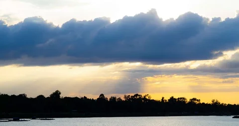 Time lapse footage of light and cloud in evening time, Beautiful color in the ev Stock Footage 99698751