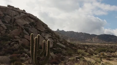 Time Lapse Footage Of McDowell Mountains In Scottsdale AZ Desert Preserve Stock Footage 345264679