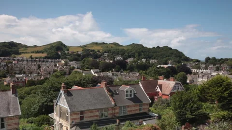Time lapse footage of North Devon fishing village of Ilfracombe Stock Footage 142442845