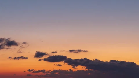 Time-lapse Footage of an Orange-Colored Sky at Dawn Stock Footage 289964627