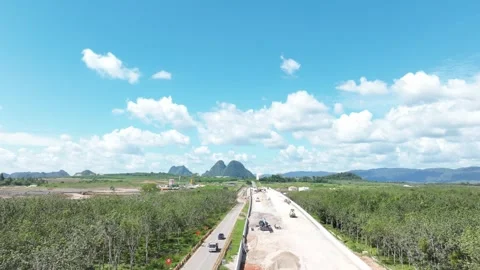 Time-Lapse Footage of road construction Stock Footage 308917886