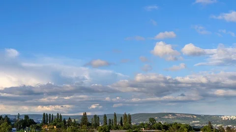 Time lapse footage of summer sunset over european cityscape. Stock Footage 114886202