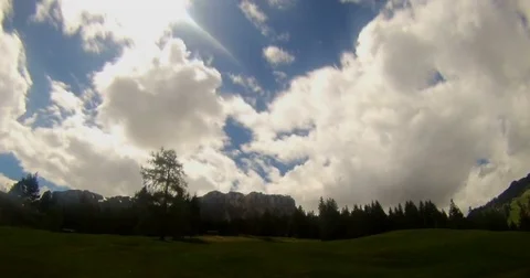 Time lapse footage on the theme of mountains and nature filmet in Alta Badia Stock Footage 76078095
