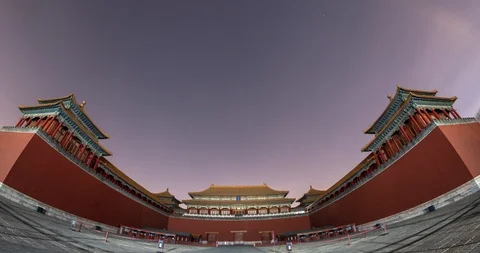 Time lapse - The forbidden city Stock Footage 125413754