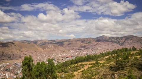 Time lapse of forest and distant city Stock Footage 203492524