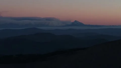 Time Lapse: forest fire near Mount Jefferson Oregon Stock Footage 147153506
