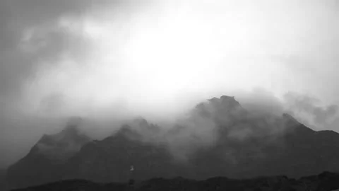 Time Lapse Frame the Cloud and mist moving cover mountain Stock Footage 154019983