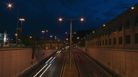 Time Lapse free way  at sunset Stock-Footage 37345975