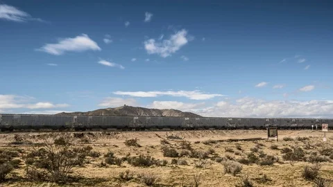 Time Lapse of a freight train Stock Footage 72973634