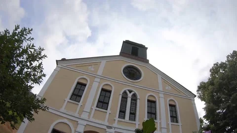 Time lapse of the front side of an ortodox church in Bulgaria Stock Footage 143940080