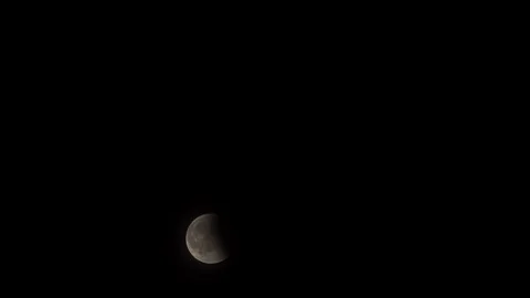 Time-lapse of full moon moving in the dark sky at night Stock Footage 114853474