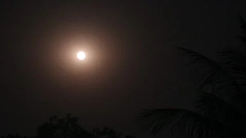 Time lapse of full moon in the night Video stock 160506469