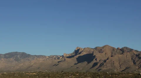 Time lapse: Full moon rises over Santa Catalina mountains, Tucson Arizona Stock Footage 34416350