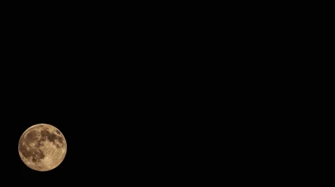 Time Lapse of Full Moon rising and moving across the sky Stock Footage 53037457