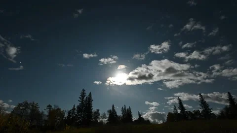 Time lapse of a full moon with scattered clouds Stock Footage 140219927