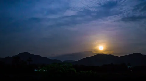 Time lapse the full moon up to sky Видео 29304406