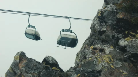 Time lapse funicular in the mountains. Sochi. Stock Footage 51323611
