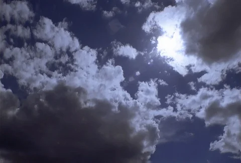 Time-lapse gathering clouds advancing to obscure the sun Stock Footage 86918631
