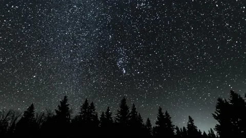 Time lapse of the geminid meteor shower including the Milky Way Stock Footage