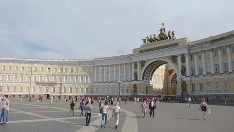 Time-lapse of The general Staff in the summer Vídeo Stock 80754558