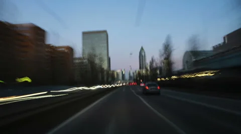 Time lapse - German highway at dusk 스톡 동영상 46684260