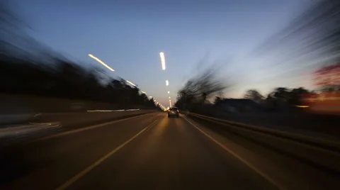Time lapse - German highway at dusk Stock-Footage 46704545