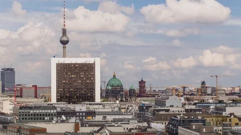 Time lapse in Germany, Berlin motion video Stock Footage 71691510