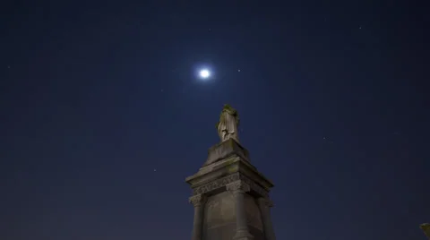 Time Lapse -  Ghostly Grave Yard Stars Stock Footage 39543976