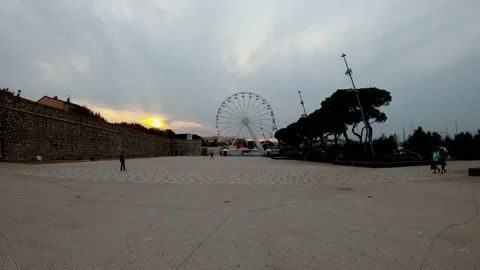 Time lapse Giant Ferris Wheel In Antibes Stock Footage 208457477