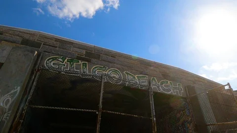 Time Lapse of Gilgo Beach underpass Stock Footage 106150510