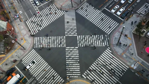 Time-lapse: Ginza intersection , Tokyo, Japan Stock Footage 153589735