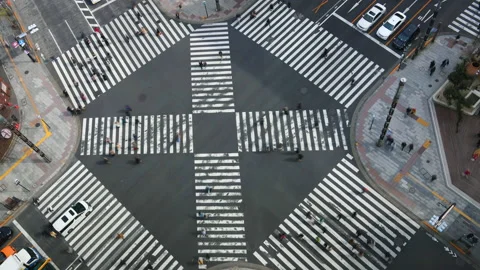 Time-lapse: Ginza intersection , Tokyo, Japan Stock Footage 153788151