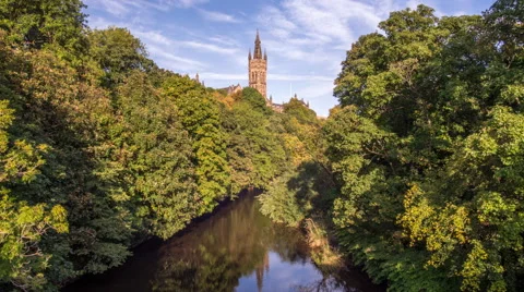 Time Lapse of Glasgow University Stock Footage 64940911