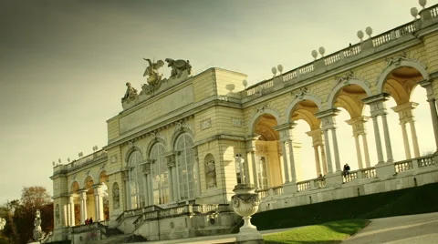 TIME LAPSE Gloriette in the parc of castle Schoenbrunn Vienna Stock Footage 45559034
