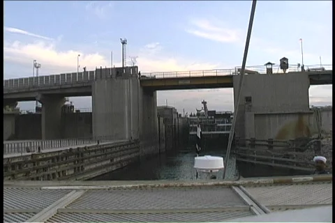 Time-lapse going through Lock on the Nile Video stock 81195