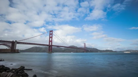 Time Lapse - Golden Gate Bridge in Fog Video stock 47338972