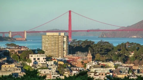 Time Lapse of the Golden Gate Bridge San Francisco Stock Footage 84741542