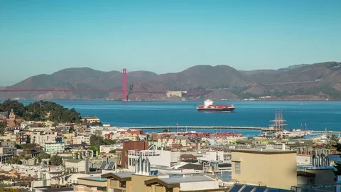 Time Lapse of the Golden Gate Bridge San Francisco Video stock 84741566
