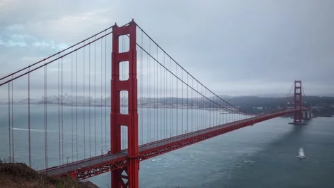 Time Lapse Golden Gate Bridge In San Francisco Vídeo Stock 236867142