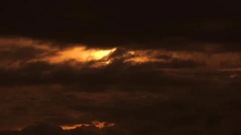Time lapse of golden sun rays scattering through clouds in Haflong Assam Stock Footage 339269641