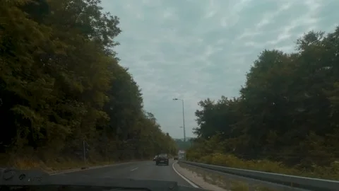 Time lapse gopro hero 4 car ride through zlatibor, serbia Stock Footage 135854839