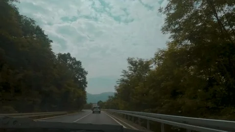 Time lapse gopro hero 4 car ride through zlatibor, serbia Stock Footage 135854882
