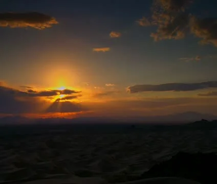 Time lapse of gorgeous  desert sunset Stock Footage 21635734