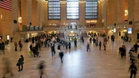 Time Lapse in Grand Central Station, New York Stock Footage 33661791