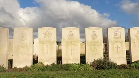 Time Lapse of Gravestones and Clouds in St. Patrick's Roman Catholic Cemetery. Stock Footage 301397577