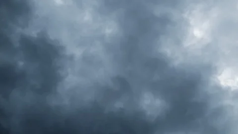 Time lapse of gray clouds clearing up Stock Footage 101007261