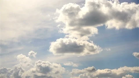 Time lapse gray clouds float across the cloudy sky. Stock Footage 154256351