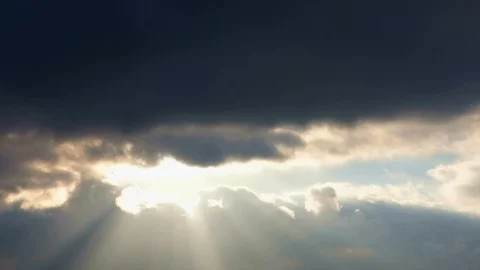 A time lapse of the gray clouds running across sky Stock Footage 101844174