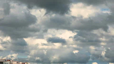 A time lapse of the gray clouds running across sky Stock Footage 108522679