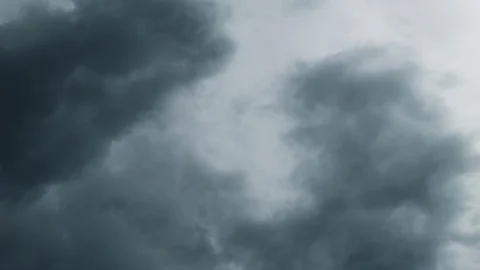 Time lapse of gray turbulent clouds Stock Footage 101006519